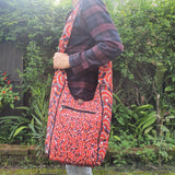 Fwosi Handmade Cotton Crossbody Bag - Unique Screen Printed Design - FWOSI