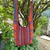 Fwosi Handmade Cotton Crossbody Bag with Gheri Stripe Design - FWOSI