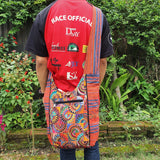 Fwosi Handmade Cotton Crossbody Bag with Gheri Stripe Design - FWOSI