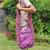 Fwosi Handmade Cotton Shoulder Bag - Gheri Stripe Design - FWOSI