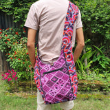 Fwosi Handmade Cotton Shoulder Bag - Gheri Stripe Design - FWOSI