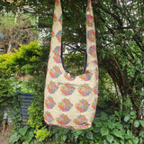 Fwosi Handmade Cotton Shoulder Bag - Unisex Patchwork Design