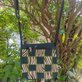 Fwosi Handmade Eco-Friendly Cotton Bag - Unique Patchwork Crossbody Design - FWOSI