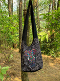 Fwosi Handmade Elephant Print Cotton Shoulder Bag - Unique Eco-Friendly Accessory