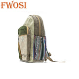 Fwosi Himalayan Handmade Canvas Bag - Durable Hemp Eco-Friendly Everyday Bag - FWOSI