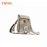 Fwosi Himalayan Handmade Hemp Shoulder Bag - Eco-Friendly Mini Tote for Everyday Use