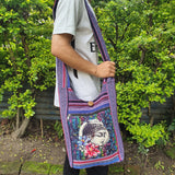 Fwosi Screen Art Print Bag - Stylish Cotton Shoulder Bag with Eco-Friendly Design - FWOSI