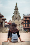 Fwosi Travel Cotton Backpacks with 2 Mini Handbags - Stylish and Versatile Travel Companion - FWOSI