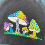 Fwosi Unique Design Mushroom Embroidery Hemp Backpack for Hippie Vibes - FWOSI