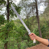 Handmade Viking Sword - 22-Inch Collectible Hand-Forged Carbon Steel Artifact - FWOSI