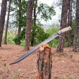 Handmade Viking Sword - 22-Inch Collectible Hand-Forged Carbon Steel Artifact - FWOSI