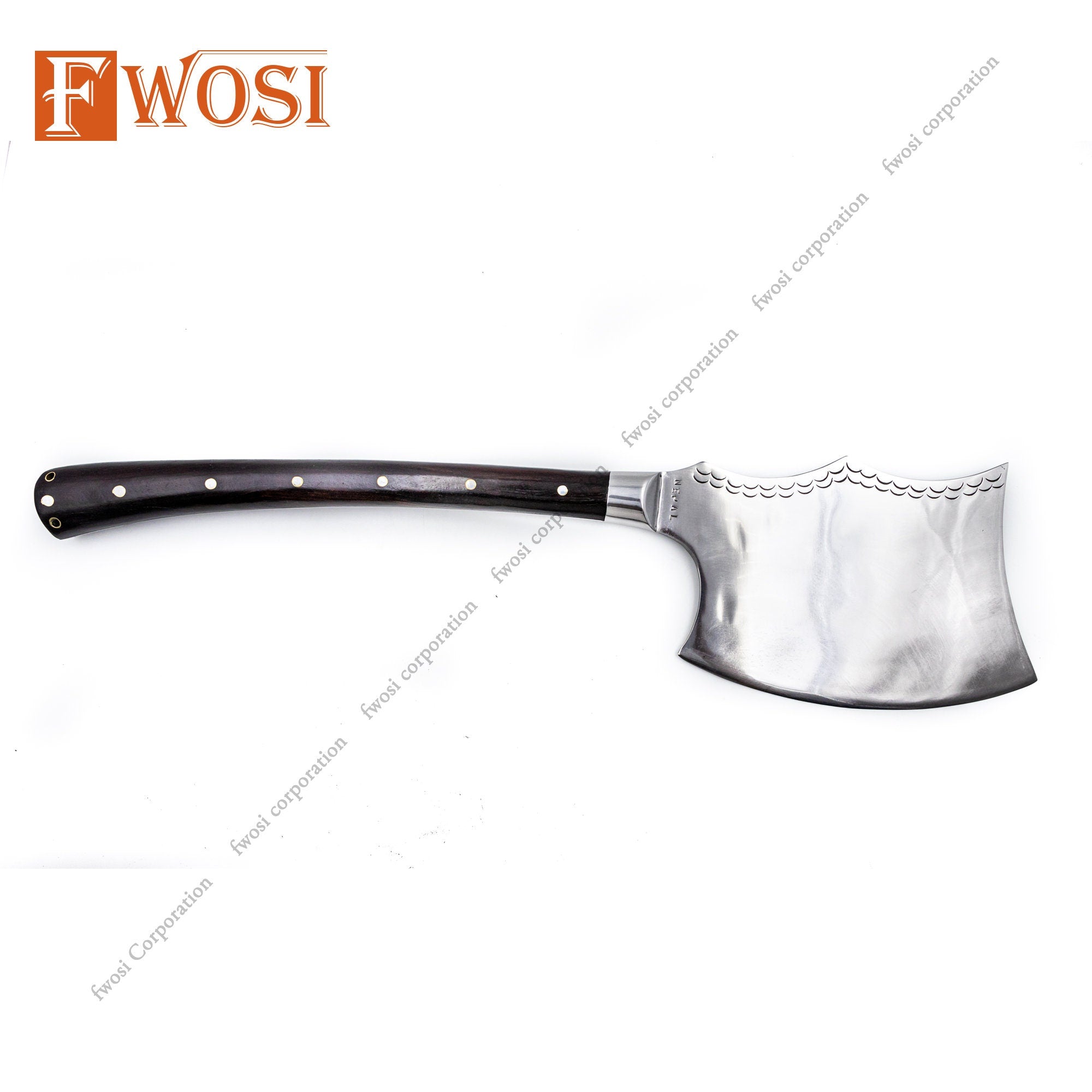 Handmade Wooden Handle Axe - Traditional Artisan Collectible with Rustic Heritage Design - FWOSI