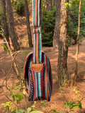 Hemp Messenger Bag: Stylish Leather and Linen Design - FWOSI