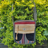 Hemp Shoulder Bag - Eco-Friendly Gheri Stripe Design for Sustainable Style - FWOSI