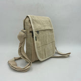 Hemp Shoulder Bag with 3 Compartments for Versatile Style - FWOSI