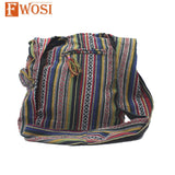 Himalayan Handmade Cotton Bag - Authentic Boho Tusk Shoulder Bag in Bohemian Style