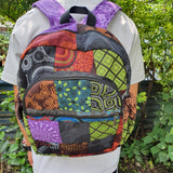 Himalayan Handmade Patchwork Backpack - Unique Fwosi Cotton Festival Bag - FWOSI