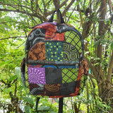 Himalayan Handmade Patchwork Backpack - Unique Fwosi Cotton Festival Bag
