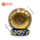 Himalayan Tibetan Singing Bowl Set | Om Chanting Mantra Engraving Spirituality Meditation Bowl | Mindfulness Bell Sound Bowl for Healing - FWOSI
