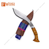 Modern Survival Gurkha Kukri | 12 Inches Khukuri Blade Leather Knife Sheath Hunting Knife - 100% Pure Handmade - FWOSI