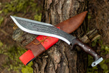 Hand Forged Gurkha Khukuri Blade | 13 Inches Authentic Isqush Kukri Knife - 100 % Pure Handmade in Nepal - FWOSI