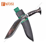 Outdoor Camping Gurkha Kukri Knife | 11 Inches Black Survival Khukuri Knife - Hand Forged Nepalese Knife - Handmade in Nepal - FWOSI