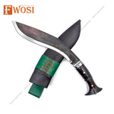 Outdoor Camping Gurkha Kukri Knife | 11 Inches Black Survival Khukuri Knife - Hand Forged Nepalese Knife - Handmade in Nepal - FWOSI