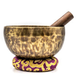 Tibetan Singing Bowl Set with Mallet & Cushion, Antique Mindfulness Bell Sound Bowl for Chakra Healing, Yoga, Meditation | Self-Care Gift