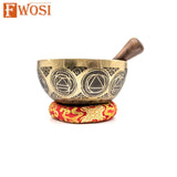 Singing Bowls Meditation Set | Ganesh Carving Sound Bowl Mallet | Antique Mindfulness Bell Yoga Meditation Bowl | Healing Bowl