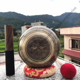 9 Inch Mantra Engraving Tibetan Singing Bowl with Mallet & Cushion | Antique Meditation Bell Sound Bowl for Yoga | Healing Bowl