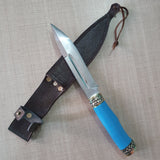 Stone handle Hunting Knife, Handmade Knife with Leather Seath