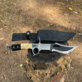 Custom Hand Forged Hunting Knives, 10 Inch Fixed blade Survival knife, Ready to use Razor sharp blade, Truck Leaf spring, Hunting knives - FWOSI