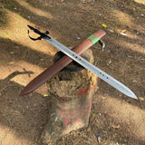 20 Inch Hand forged Master sword, Heavy sword, Master sword, Leaf spring, Razor sharp, Ready to use, Functional Viking Sword - FWOSI