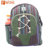 Unisex Hemp Hippie Backpack Everyday Bag-FWOSI