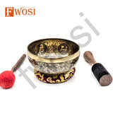 Healing Skull Bowl Singing Bowl | Handmade Meditation Yoga Mandala Chakra Sound Bowl | Best Selling Items - FWOSI