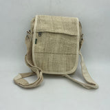 Hemp Side Shoulder Bag with 3 Compartments -FWOSI