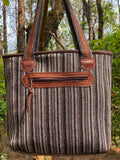 Hemp Leather Linen Handbag - FWOSI