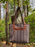 Hemp Leather Linen Handbag - FWOSI