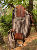 Hemp Leather Linen Backpack - FWOSI