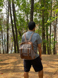 Hemp Leather Linen Backpack - FWOSI