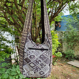 Fwosi Screen Print Handmade Cotton Shoulder Bag