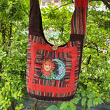 Sun Moon Print Crossbody Bag