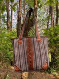 Hemp Leather Linen Handbag - FWOSI