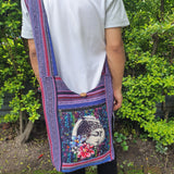 Art Print Cotton Shoulder Bag - FWOSI