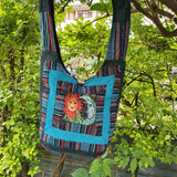 Sun Moon Print Crossbody Bag