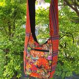 Floral Print Gheri Stripe Crossbody Bag - FWOSI