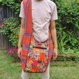 Floral Print Gheri Stripe Crossbody Bag - FWOSI