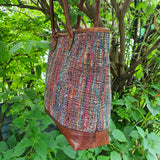 Recycled Silk Leather Shoulder Bag - FWOSI 