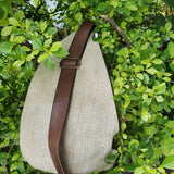 Hemp Sling Backpack Leather Everyday Bag - FWOSI