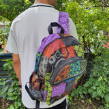 Cotton Patchwork Backpack Festival Bag - FWOSI